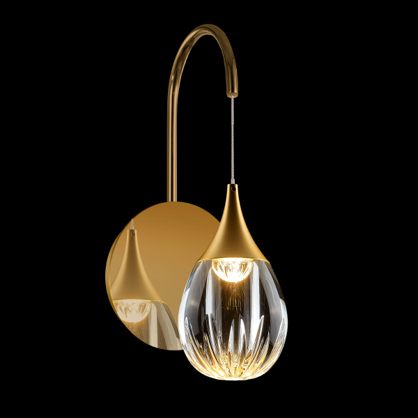 Настенное бра Stilla MB24001004-1A gold/clear