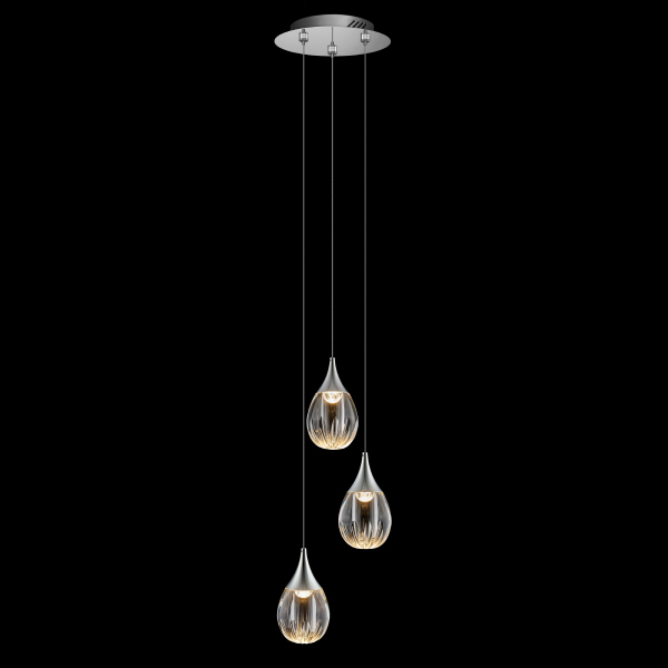 Светильник подвесной Stilla MD24001004-3A chrome/clear
