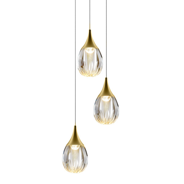 Светильник подвесной Stilla MD24001004-3A gold/clear