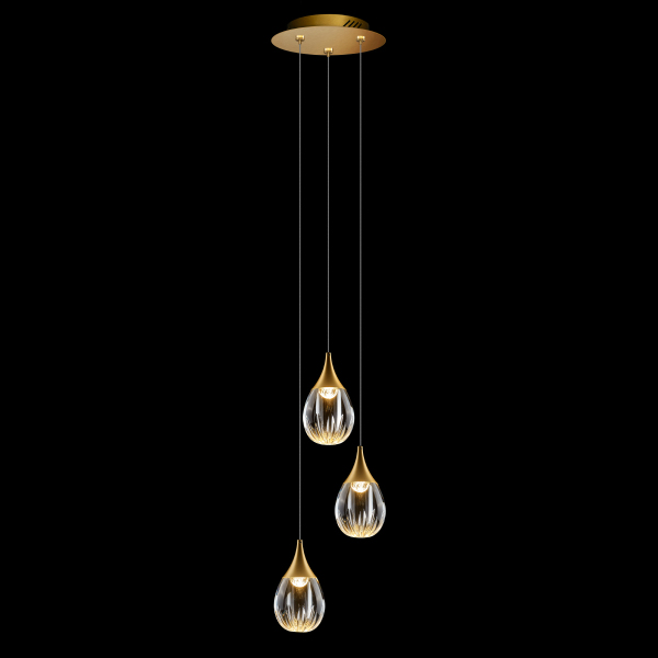 Светильник подвесной Stilla MD24001004-3A gold/clear