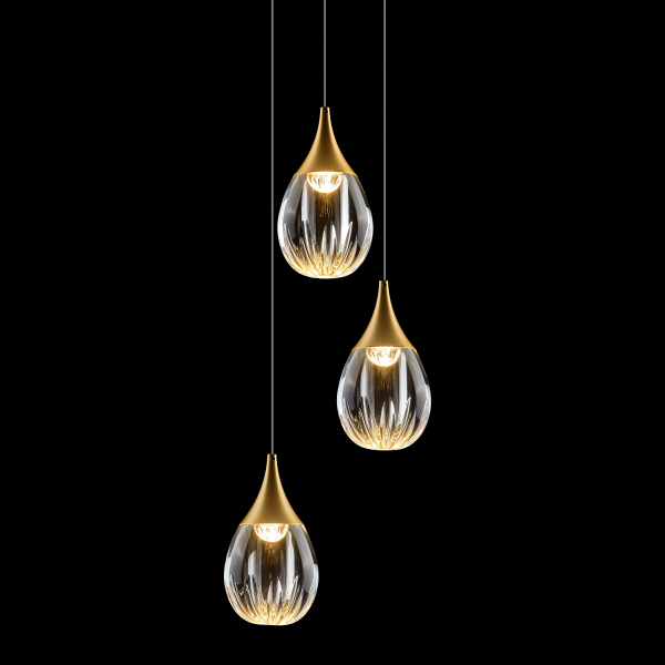 Светильник подвесной Stilla MD24001004-3A gold/clear