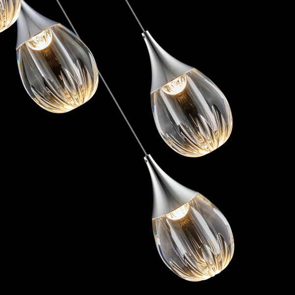 Люстра каскадная Stilla MD24001004-5A chrome/clear