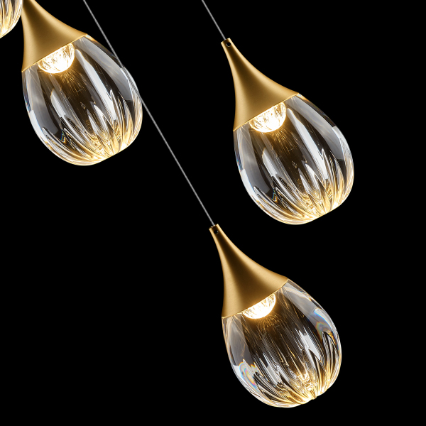 Люстра каскадная Stilla MD24001004-5A gold/clear