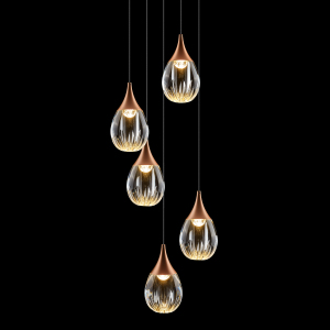 Люстра каскадная Stilla MD24001004-5A copper/clear