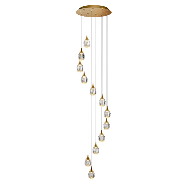 Люстра каскадная Stilla MD24001004-12A gold/clear