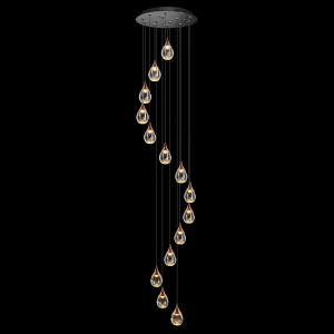 Люстра каскадная Stilla MD24001004-14A copper/clear