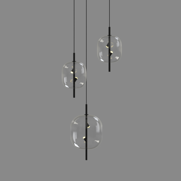 Светильник подвесной 10018P 10018P/1 black/clear