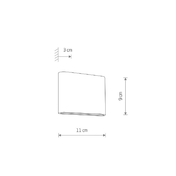 Уличный настенный светильник Semi Led S 11363
