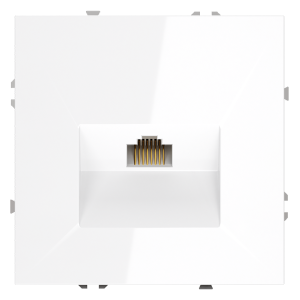 Розетка компьютерная встраиваемая VOLTUM S70 RJ45 кат.6, (белый глянцевый)