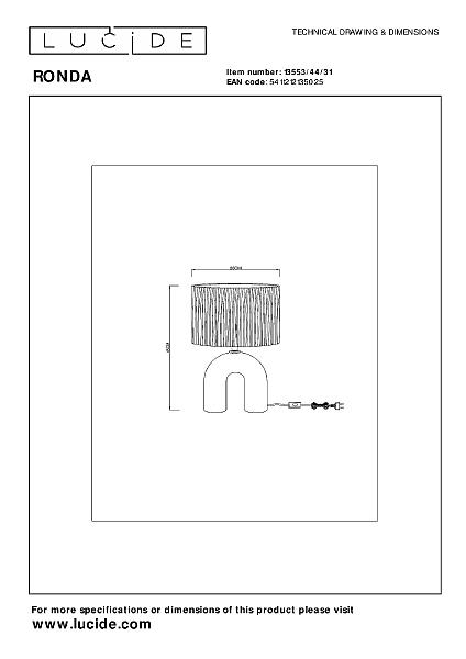 Настольная лампа Ronda 13553/44/31