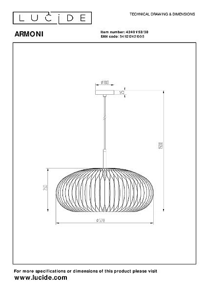 Светильник подвесной Armoni 42401/52/30