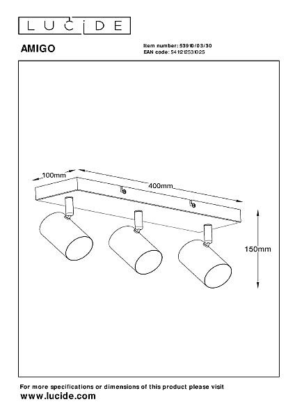 Светильник спот Amigo 53910/03/30