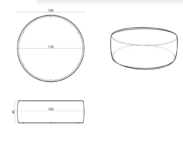 Пуфик Curve Vol Pouffe