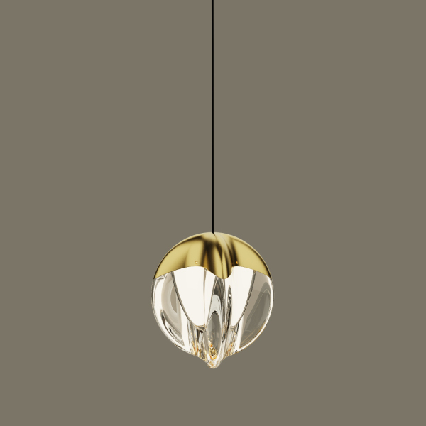Светильник подвесной MD24001033 MD24001033-1A gold/clear