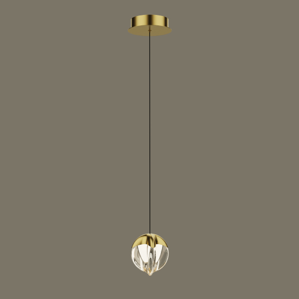 Светильник подвесной MD24001033 MD24001033-1A gold/clear
