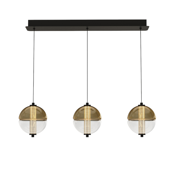 Светильник подвесной MD24022079 MD24022079-3B black/amber