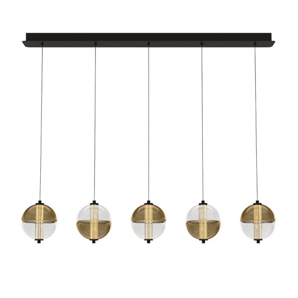 Светильник подвесной MD24022079 MD24022079-5B black/amber