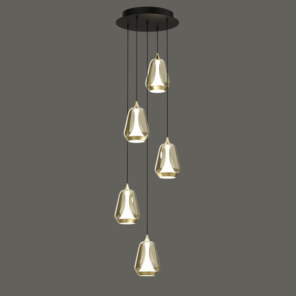 Светильник подвесной MD24001011 MD24001011-5A brass/champagne