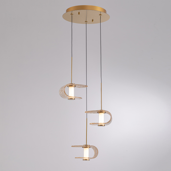 Светильник подвесной MD24020901 MD24020901-3A gold/cognac
