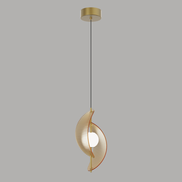 Светильник подвесной MD24030035 MD24030035-1A brass/amber