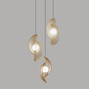 Светильник подвесной MD24030035 MD24030035-3A brass/amber