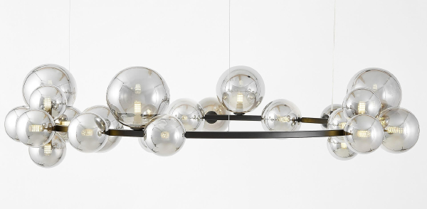 Подвесная люстра Merido LDP 7033-24 BK+GY