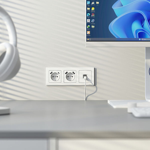 Розетка Werkel W1171761/ Розетка с заземлением, шторками и USB тип A+C (белый матовый)