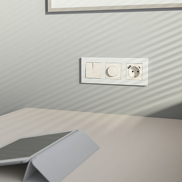 Розетка Werkel W1171762/ Розетка с заземлением, шторками и USB тип A+C (айвори матовый)
