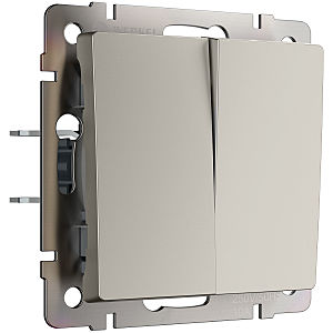 Выключатель Werkel W1223004/ Перекрестный выключатель двухклавишный (дымчатый)