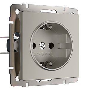 Розетка Werkel W1271004/ Розетка с заземлением (дымчатый)