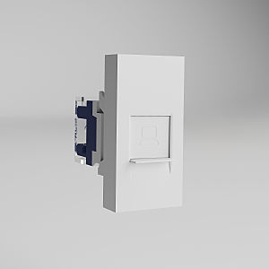 Розетка Werkel W1281101/ Модульная розетка Ethernet RJ-45 6 cat. 22,5*45 (белый)