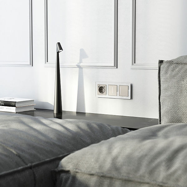 Выключатель Werkel W4512014/ Сенсорный выключатель одноклавишный с подсветкой (дымчатый)