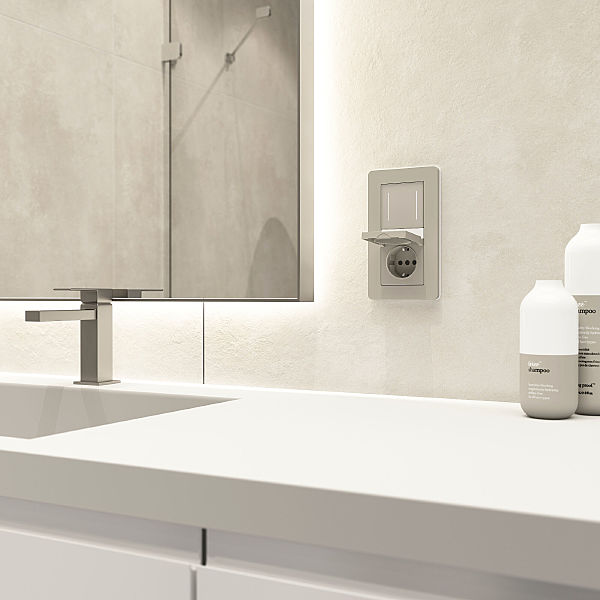 Выключатель Werkel W4522014/ Сенсорный выключатель двухклавишный с подсветкой (дымчатый)