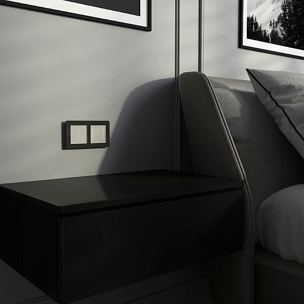 Выключатель Werkel W4523641/ Умный сенсорный выключатель двухклавишный (дымчатый)