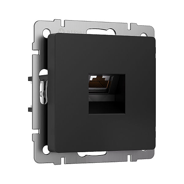 Розетка Werkel W5120108/ Розетка Ethernet RJ-45 cat. 6A экранированная (черный матовый)