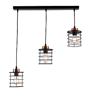 Светильник подвесной Ferro MD.8835-3-P BK+AB