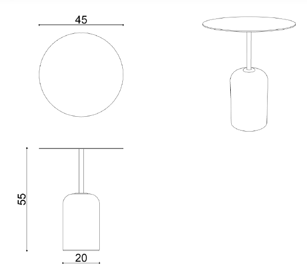 Журнальный стол River River Side Table Ø45