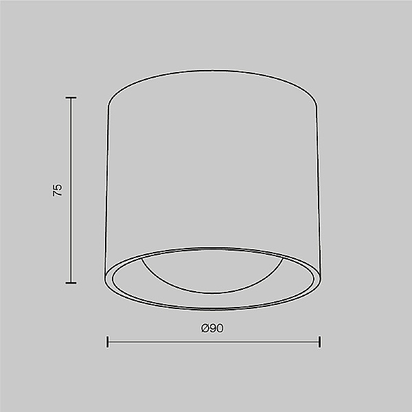Накладной светильник Lens C217CL-15W3K-B