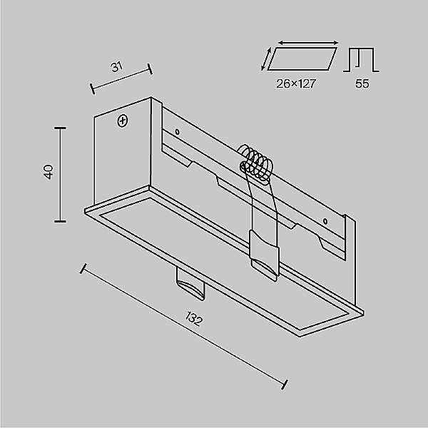 Встраиваемый светильник Basis DL066-12W3-6K-B