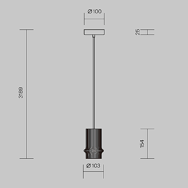 Светильник подвесной Pilastro MOD430PL-L5W3K