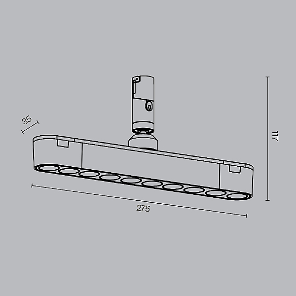 Трековый светильник Points Rot TR203-1-10W3K-S-B