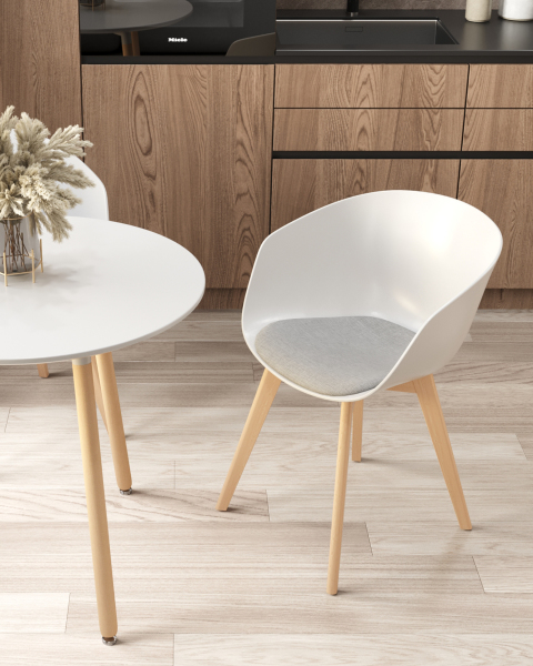 Обеденный стул Libra 8320F WHITE+LIGHT GREY