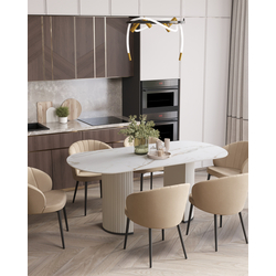 Кухонный стол Opera F-1575 180 top B white DUAL