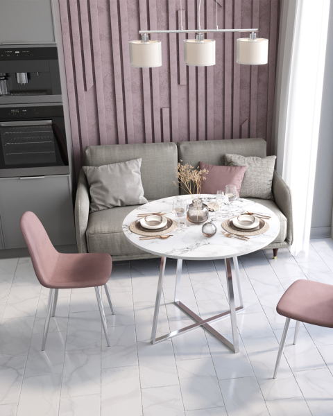 Кухонный стол Дакота FDC8004 wh/chr DUAL