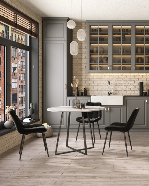 Кухонный стол Дакота FDC8004 top wh.marble DUAL