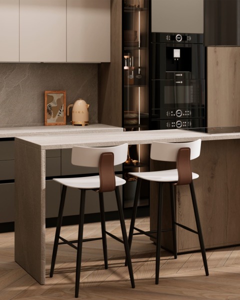 Полубарный стул Ant 8333A white