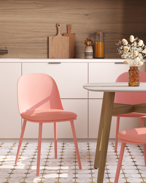 Стул пластиковый Fog SL-7022DP pink 90531