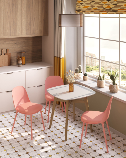 Стул пластиковый Fog SL-7022DP pink 90531