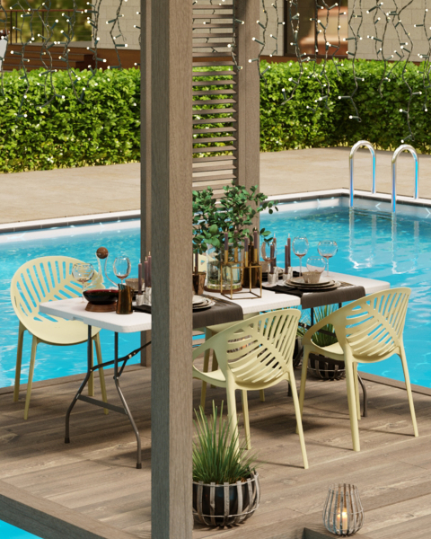 Стул пластиковый Monstera SL-7090-1 green 70176