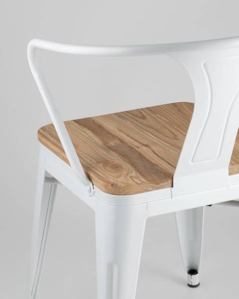 Обеденный стул Tolix Arm Wood YD-H440AR-W LG-02